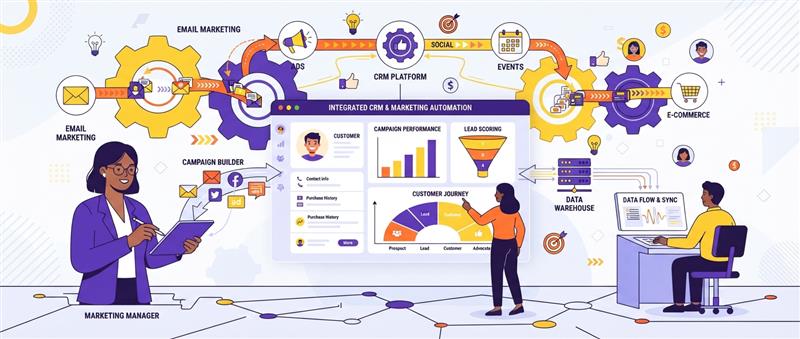 Automação de marketing e CRM: como conectar as ferramentas do seu funil