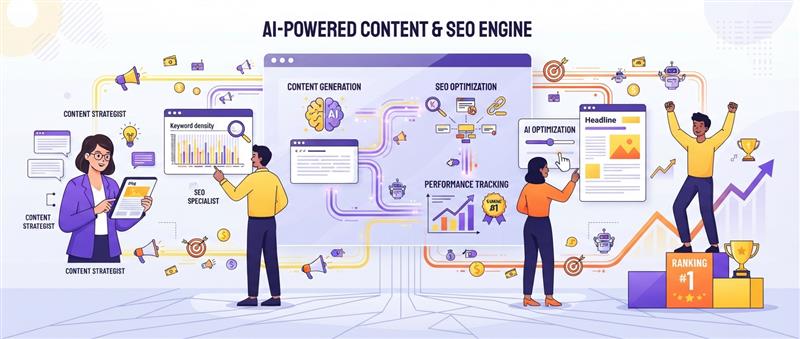 Blog e SEO com IA: como produzir conteúdo que ranqueia mais rápido
