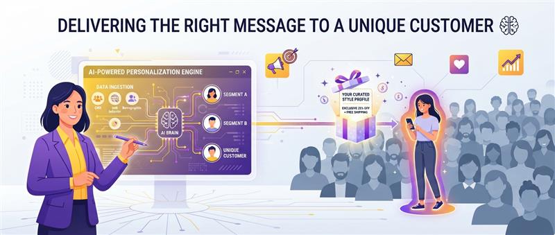 Personalização de marketing com IA: a mensagem certa pra cada cliente